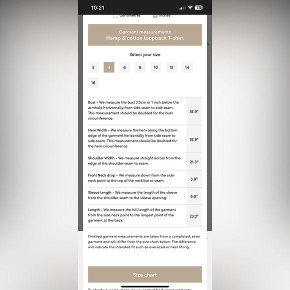 Wrap London Loopback T-shirtHemp & organic cotton Size 4 US - Picture 14 of 15